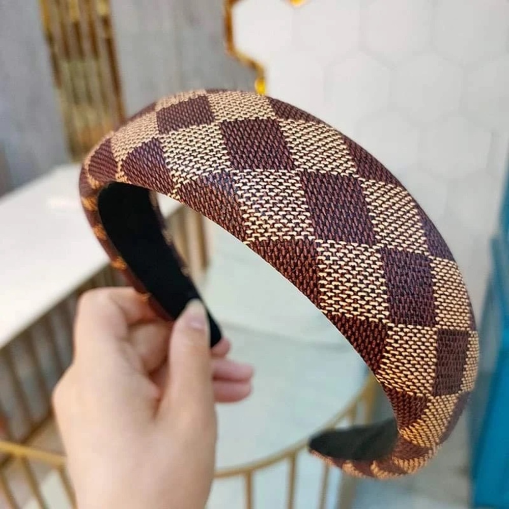🆕 Brown Checkered Headband 🤎